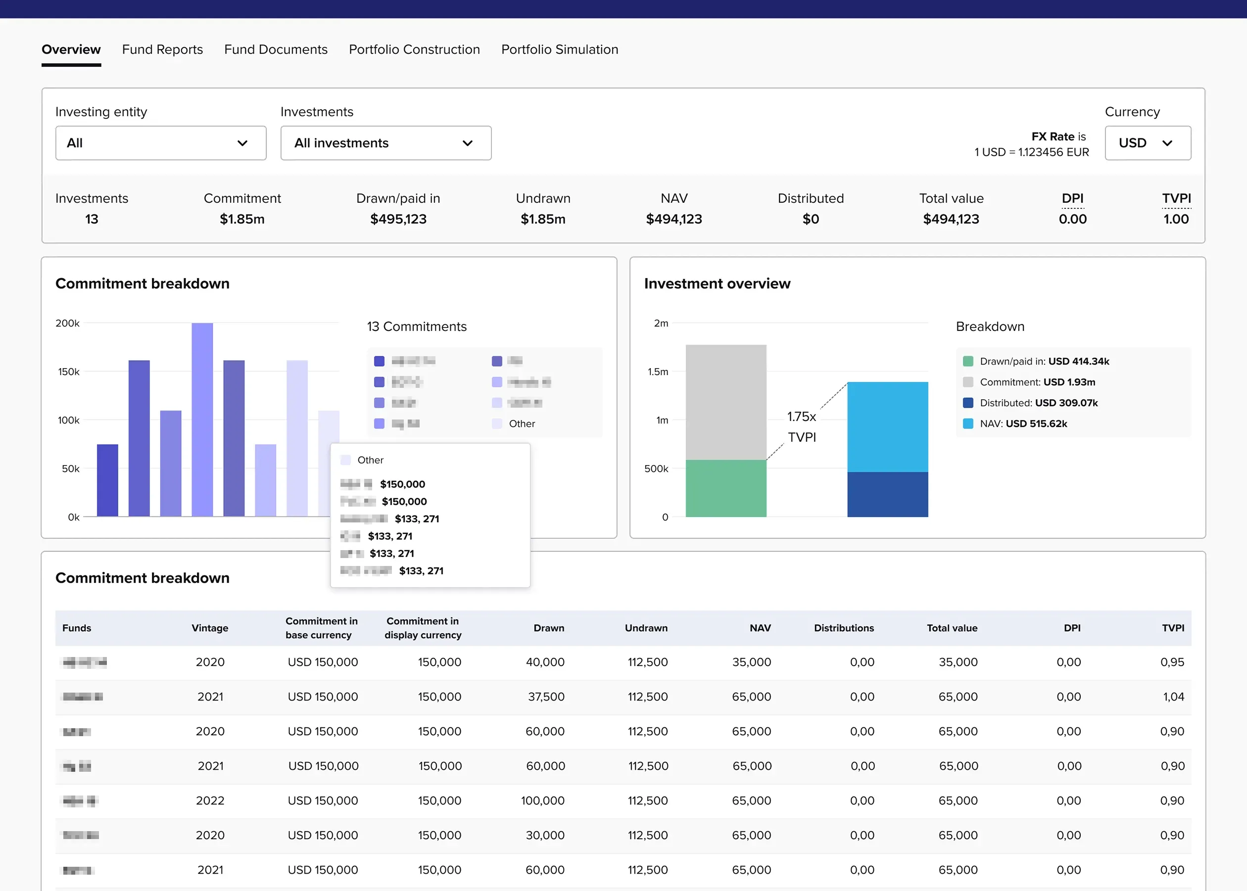 Portfolio construction tool